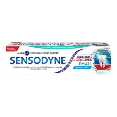 Sensodyne Dentifrice Sensibilité et Gencives + Email Menthe Douce, 75ml