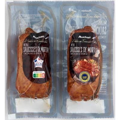 Auchan Terroir Mini Saucisses de Morteau IGP Fumées, 2x120g