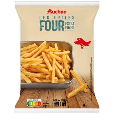 Auchan Frites au four extra fines, 1kg