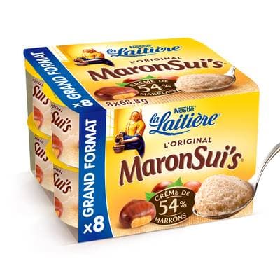 La laitière Mousse de marrons Maronsui's, 8x68,8g