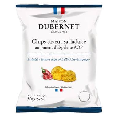 Maison Dubernet Chips Saveur sarladaise au piment d'Espelette, 80g