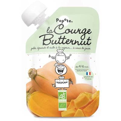 Popote Courge Butternut Bio Gourde Bébé Dès 4/6 mois, 120g