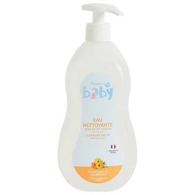 Auchan Baby Eau nettoyante visage et corps à l'extrait de calendula, 750ml