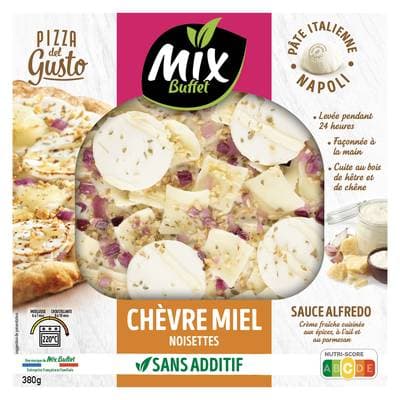 Mix Buffet Pizza Docle Gusto Chèvre, Miel, Noisette Sauce Alfredo, 380g