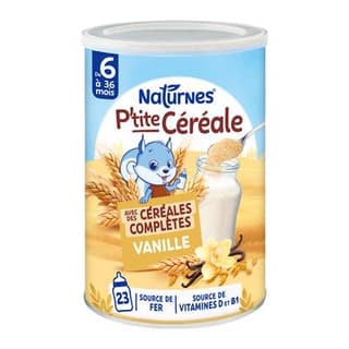 Naturnes® - P'tite Céréale Céréales Complètes Vanille Bébé Dès 6 mois, 415g