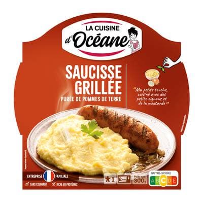 La Cuisine d'Océane Saucisse grillée et purée de pomme de terre, 300g