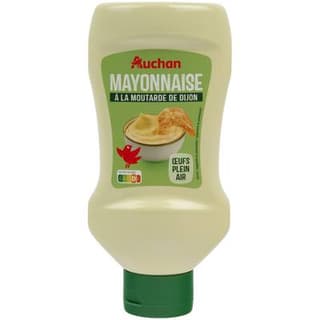 Auchan Mayonnaise à la moutarde de Dijon et aux oeufs frais flacon souple, 700g