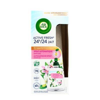 Air Wick Désodorisant automatique sans gaz Active Fresh Jasmin, 1 pièce