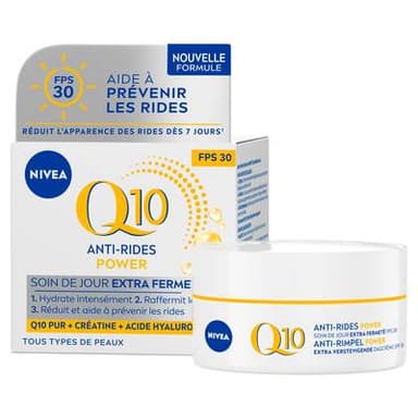 Nivea Soin Visage du Jour Extra Fermeté Q10 Anti-Rides FPS 30, 50ml