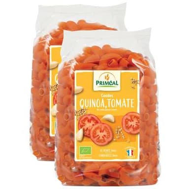 Priméal Coudes quinoa tomate, bio, Lot de 2x500g