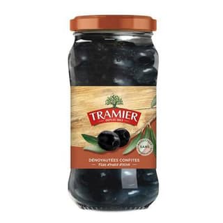 Tramier Olives noires confites dénoyautées et un filet d'huile d'olive, 250g