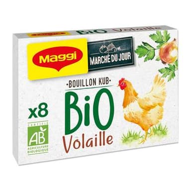 Maggi Bouillon Kub Volaille Bio - 8 tablettes, 8x10g