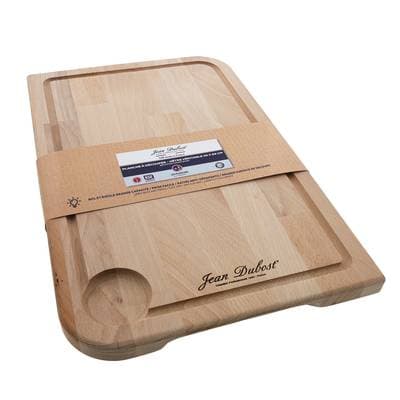 Jean Dubost Planche découper en hêtre huilé grande surface de découpe, 45 x 29  cm