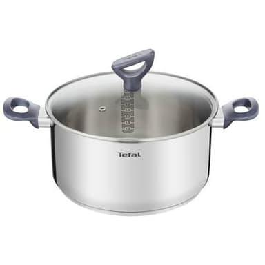 Tefal Faitout 24cm inox avec son couvercle, 1 pièce