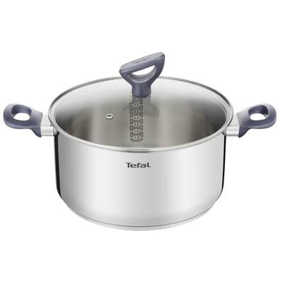 Tefal Faitout 24cm inox avec son couvercle, 1 pièce