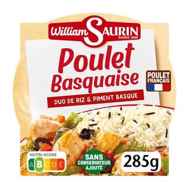 William Saurin Poulet Basquaise Duo de Riz et piment d'Espelette, 285g