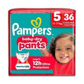 Pampers Babydry Pants Couches culottes Taille 5 - 11-17kg, 36 couches-culottes