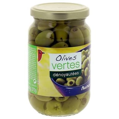 Auchan Olives vertes dénoyautées, 160g