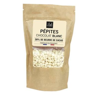Ibo Pépites de chocolat blanc bio, 150g