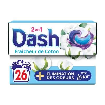 Dash Lessive capsules fraîcheur de coton, 26 capsules