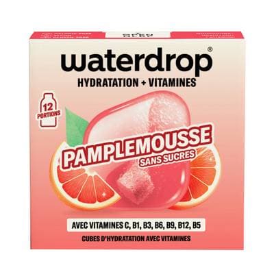 Waterdrop Cubes d'hydratation saveur pamplemousse - 12 cubes, 25,2g