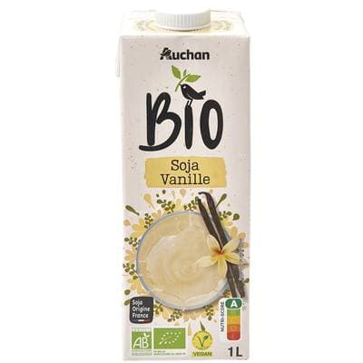 Auchan BIO Soja saveur vanille bio boisson végétale, 1L