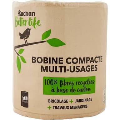 Auchan Better Life Bobine multi usage compact, 500 feuilles
