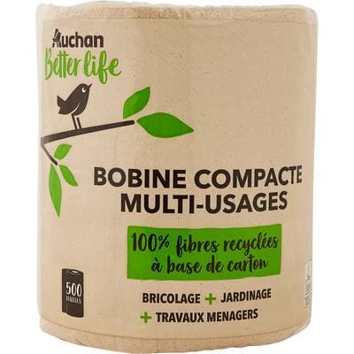 Auchan Better Life Bobine multi usage compact, 500 feuilles
