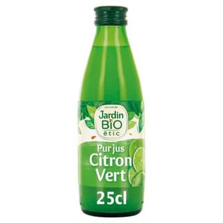 Jardin Bio Etic Pur jus de citron vert bio, 25cl