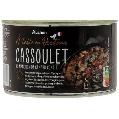 Auchan Terroir Cassoulet aux manchons de canard confits, 420g