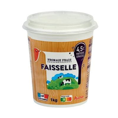 Auchan Faisselle 4,5%mg, 1kg