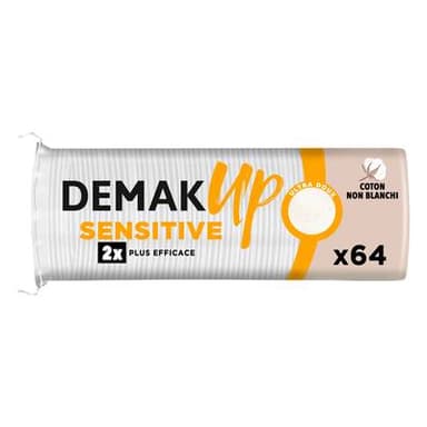 Demak Up Disques à démaquiller - Coton Oval Sensitive, Maxi pack 64 pièces