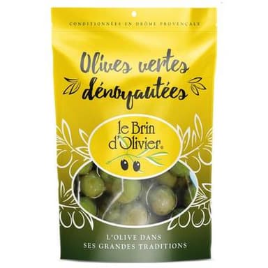 Le Brin d'Olivier Olives Vertes Dénoyautées, 350g