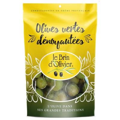 Le Brin d'Olivier Olives Vertes Dénoyautées, 350g