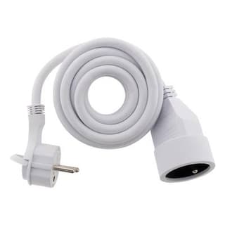 Zenitech Prolongateur électrique 16A 2 P+T avec fiche plate, 3 m