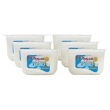 Auchan Mousse sur fromage frais nature, Lot de 3 - 4x100g