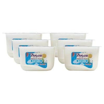 Auchan Mousse sur fromage frais nature, Lot de 3 - 4x100g