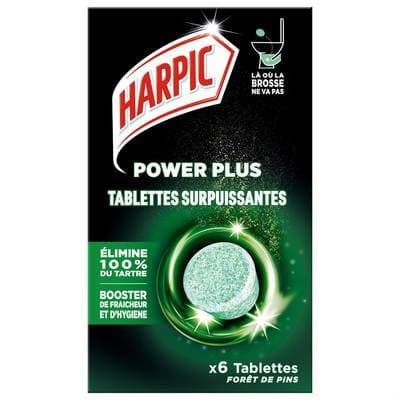 Harpic Tablettes WC Power Plus Fraicheur Active, 6 tablettes