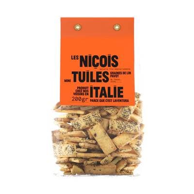 Les niçois Mini Tuiles Graines de Lin et Pavot, 200g