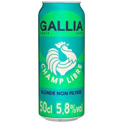 Gallia Bière blonde non filtrée 5,8°, 50cl