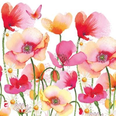 Paperproducts Design Serviettes papier coquelicots, 20 serviettes de 33 x 33 cm