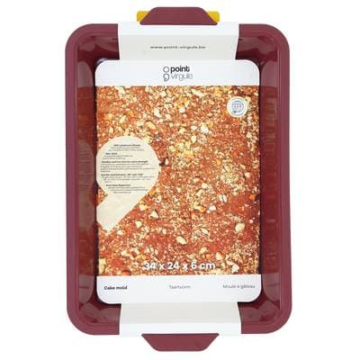 Point virgule Moule à gâteau rectangulaire Vintage Marron, 34x24x6 cm