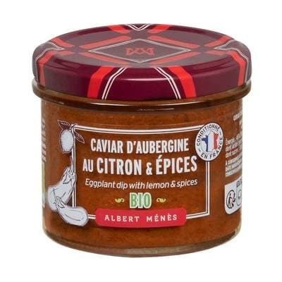 Albert Ménès Caviar d'Aubergines au Citron et Epices Bio, 100g