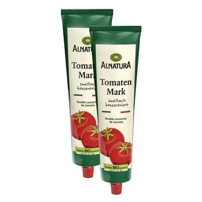 Alnatura Concentré de tomates bio en tube, Lot de 2x200g