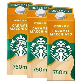 Starbucks Boisson Lactée Caramel Macchiato, Lot de 3x750ml