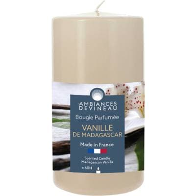 Ambiances Devineau Bougie cylindrique Vanille de Madagascar, 13 cm