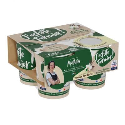 J'achète Fermier Yaourt à la Vanille Bourbon Fermier, 4x125g