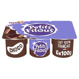 Petits Filous Yaourt chocolat, 6x100g
