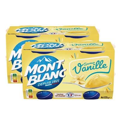 Mont Blanc Mini vanille, Lot de 2 - 4x125g