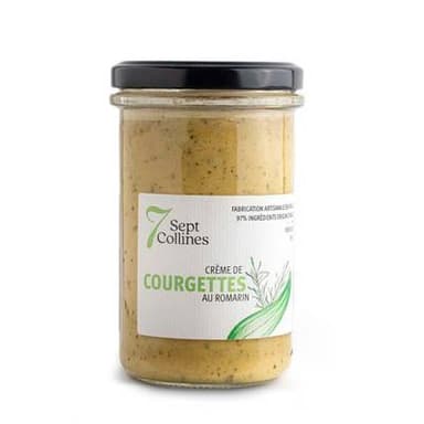 Sept Collines Sauce Crème de courgettes au romarin - Conserverie Artisanale, 240g